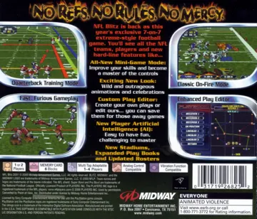 NFL Blitz 2001 (US) box cover back